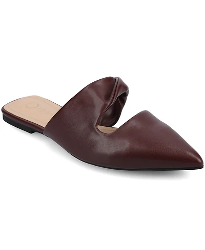 Journee Collection Women's Ennis Pointed Toe Mule Flats