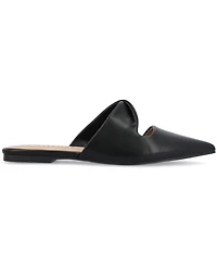 Journee Collection Women's Enniss Twist Cutout Pointed Toe Mules