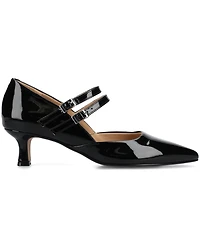 Journee Collection Women's Carnation Mary Jane Pointed Toe Comfort Pumps