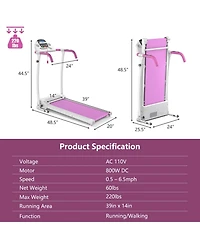 Folding Electric Treadmill with Led Display – Compact Design for Easy Storage and Fitness