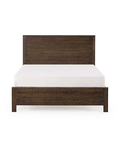 Solid Wood Bed Frame – Sturdy Platform Bed with Slatted Base