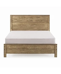 Solid Wood Bed Frame – Sturdy Platform Bed with Slatted Base