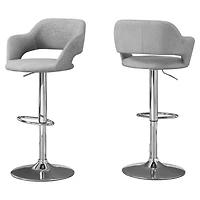 Metal Low Back Bar Height Chair for Kitchen Island or Home Bar