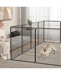 Adjustable Height Dog Playpen with Lockable Door – Spacious Pet Play Area for Dogs