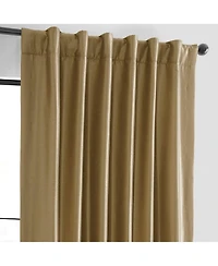 Half Price Drapes Flax Gold Vintage Textured Faux Dupioni Silk Blackout Curtain