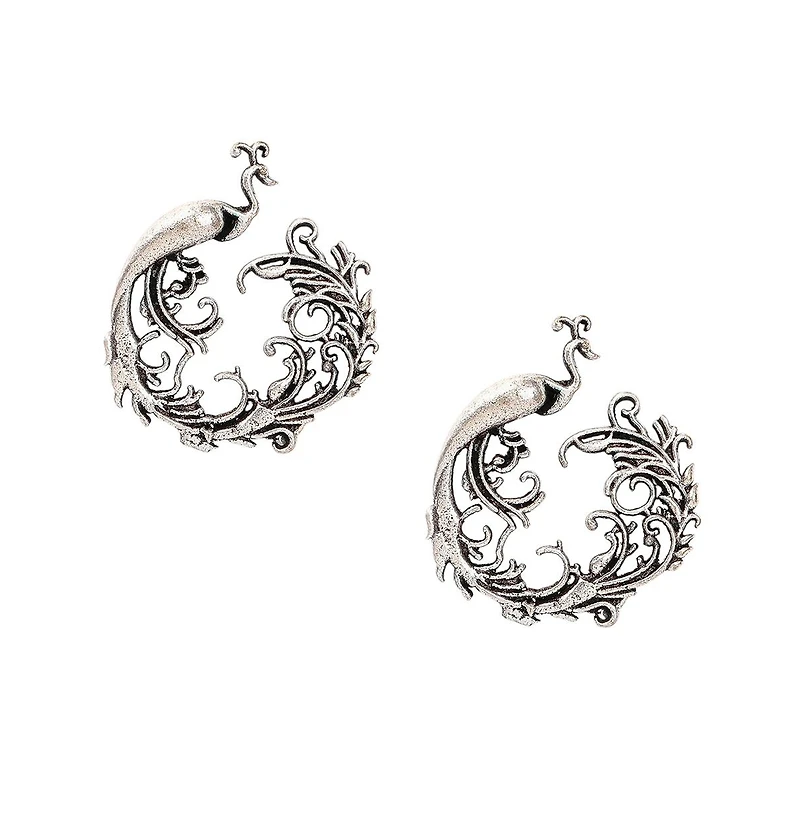 Sohi Women's Oxidised Drop Earrings