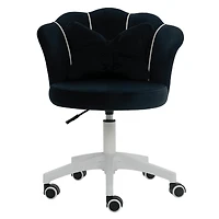 Dyhome Modern Velvet Task Chair 360 Swivel Adjustable Height Office