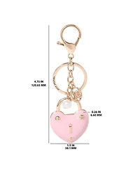 Juicy Couture Heart Lock Keychain – Chic Pink & Gold Fashion Accessory