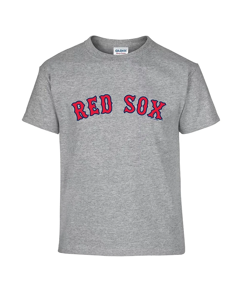 Soft As A Grape Big Boys and Girls 2-Pack Navy/Gray Boston Red Sox T-Shirt Set