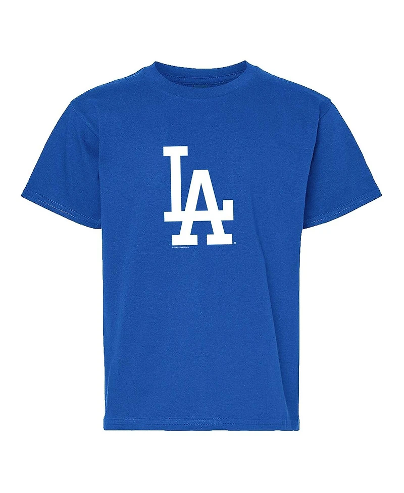 Soft As A Grape Big Boys and Girls 2-Pack Royal/Gray Los Angeles Dodgers T-Shirt Set