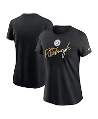 Nike Women's Black Pittsburgh Steelers Team City Roll T-Shirt