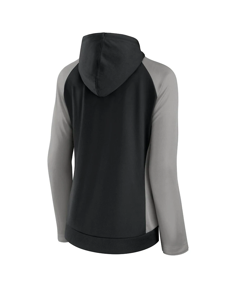 Fanatics Women's Black/Gray Minnesota United Fc Interlock Lightweight Full-Zip Jacket
