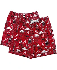 Wes & Willy Big Boys and Girls Crimson Alabama Tide Luau Swimsuit