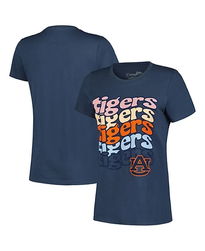 Image One Women's Navy Auburn Tigers Repeat Slogan Boyfriend T-Shirt