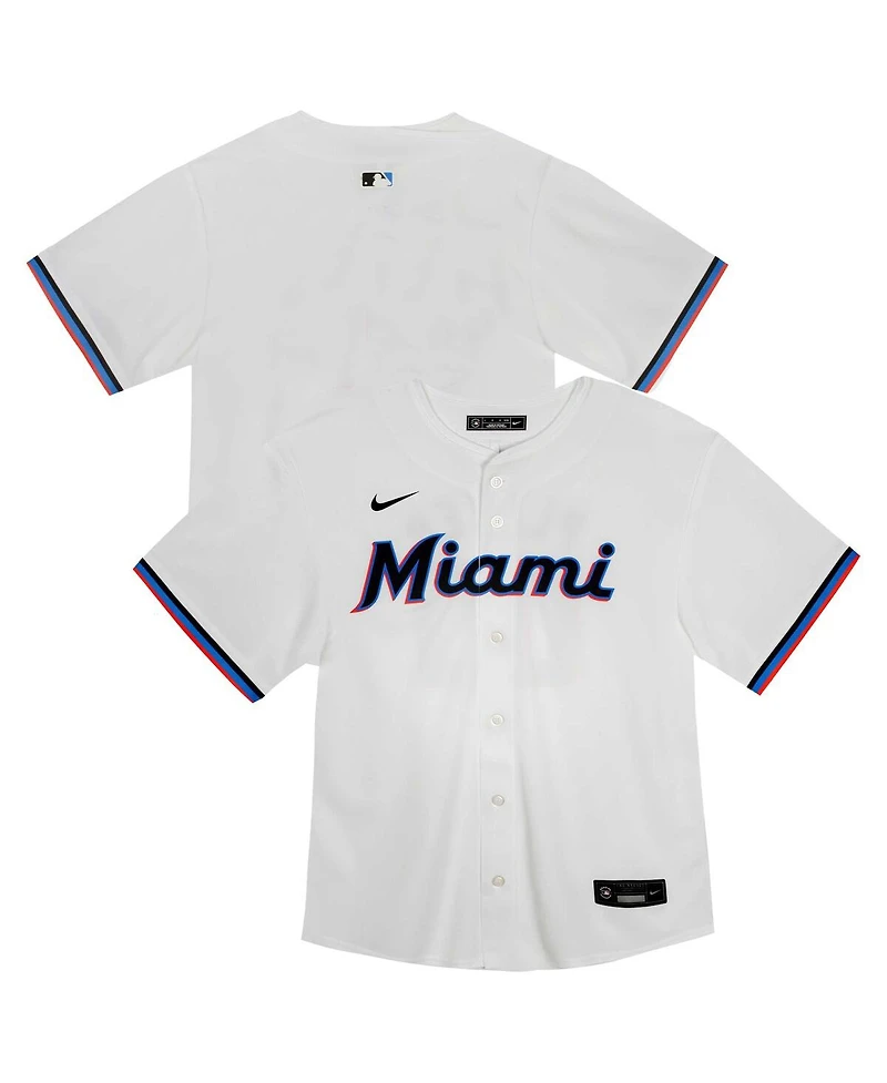 Nike Big Boys and Girls White Miami Marlins Home Game Jersey