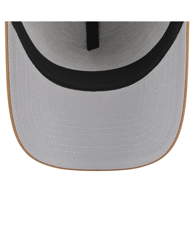 New Era Men's Tan Philadelphia 76ers 9FORTY A-Frame Trucker Adjustable Hat