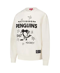 Mitchell & Ness Women's Cream Pittsburgh Penguins Logo 3.0 Pullover Sweatshirt