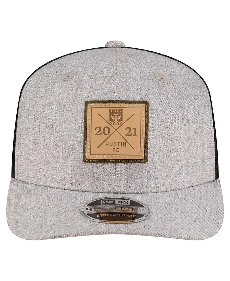 New Era Men's Heather Gray Austin Fc Heather Patch 9SEVENTY Adjustable Hat