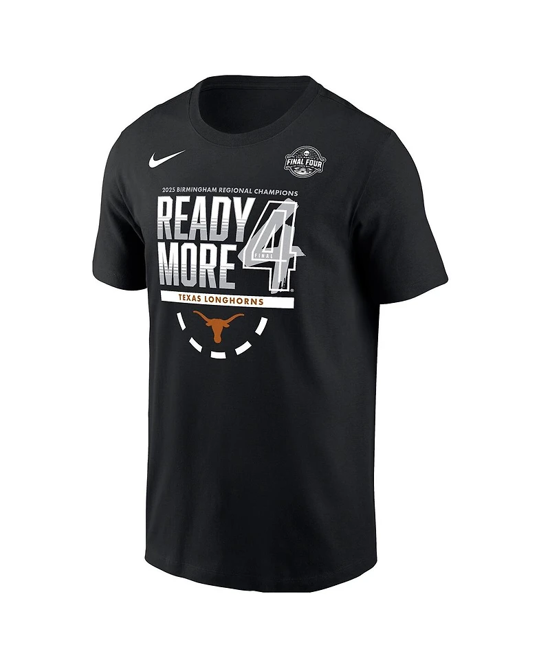 Nike Men's Black Texas Longhorns 2025 Ncaa Women's Basketball Tournament March Madness Final Four Regional Champions Locker Room T-Shirt