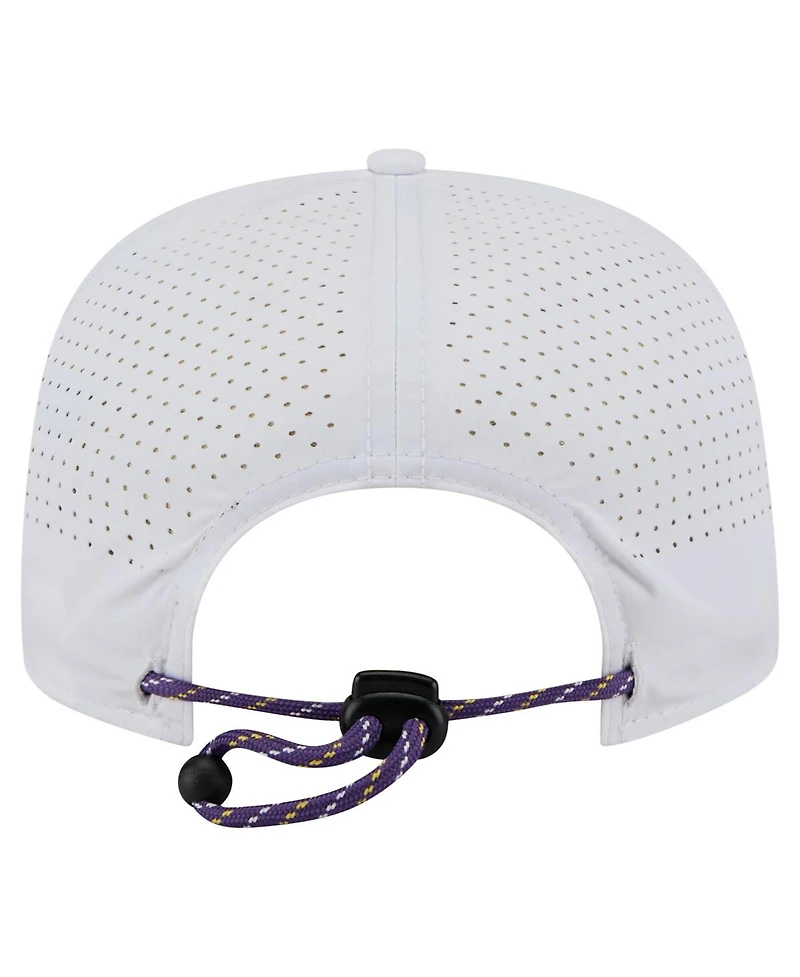 New Era Men's White Los Angeles Lakers Performance Rope Golfer Adjustable Hat