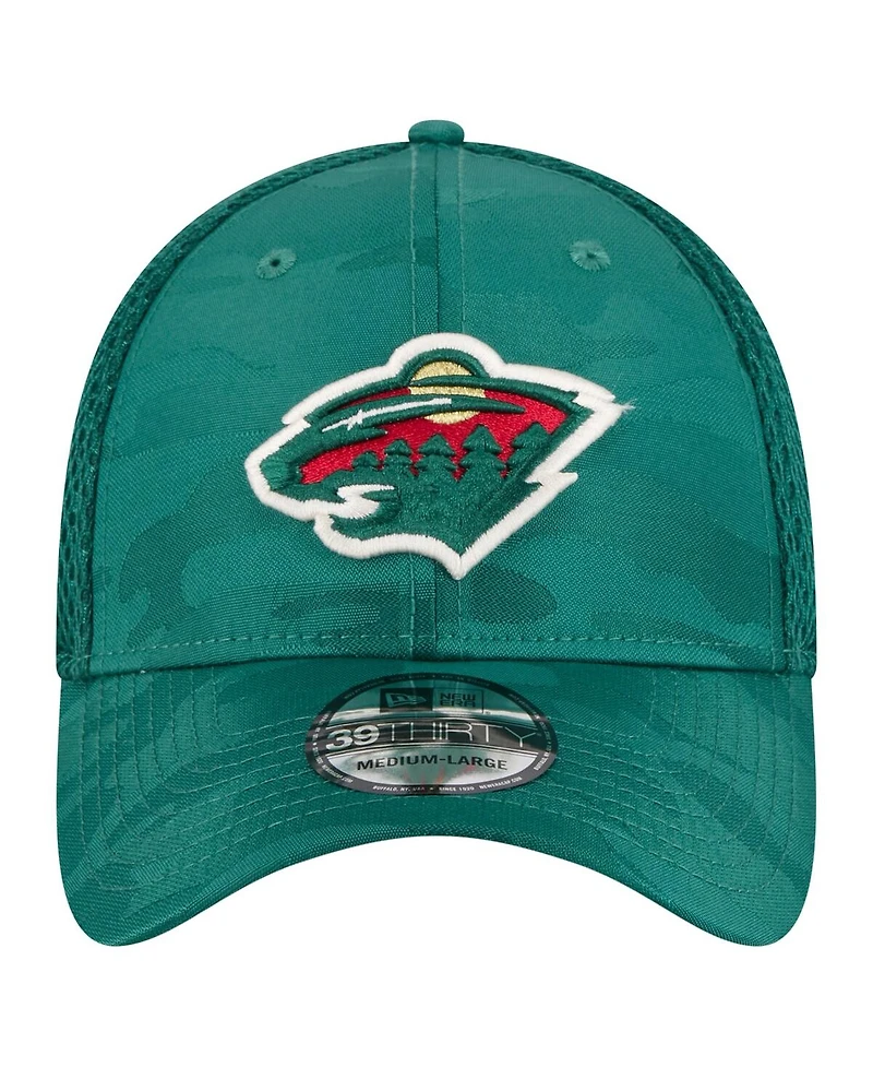 New Era Men's Green Minnesota Wild Active Subtle Camo 39THIRTY Flex Hat