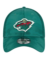 New Era Men's Green Minnesota Wild Active Subtle Camo 39THIRTY Flex Hat