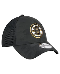 New Era Men's Black Boston Bruins Active Subtle Camo 39THIRTY Flex Hat