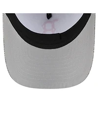 New Era Men's Gray Boston Red Sox Cotton Weave M-Crown A-Frame 9FORTY Adjustable Hat