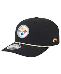 New Era Men's Black Pittsburgh Steelers Gameday Multi Rope 9SEVENTY Stretch-Snap Hat