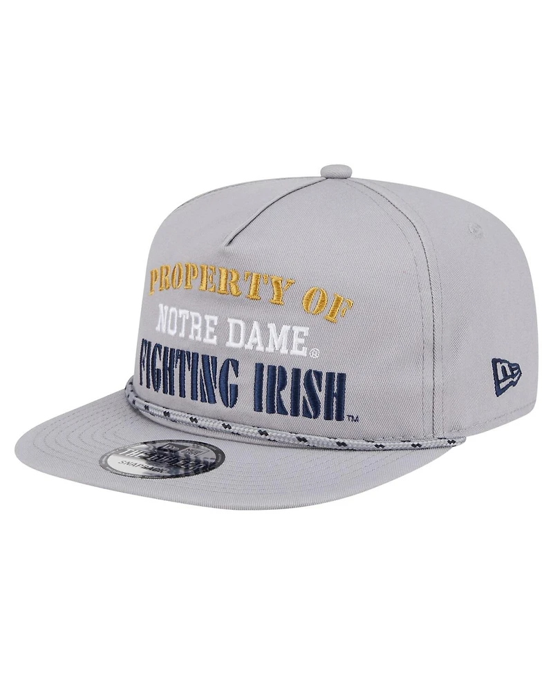 New Era Men's Gray Notre Dame Fighting Irish Golfer Vintage Adjustable Hat