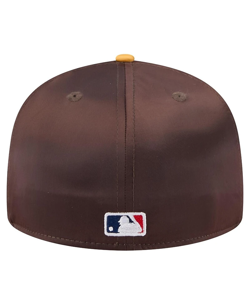 New Era Men's Brown/Gold San Diego Padres Satin 59FIFTY Fitted Hat