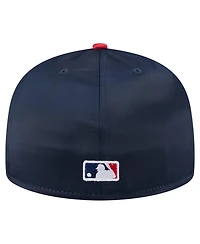 New Era Men's Navy/Red Atlanta Braves Satin 59FIFTY Fitted Hat