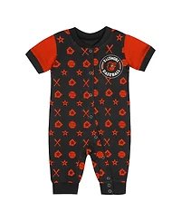 Outerstuff Newborn Black Baltimore Orioles Hard 90 Coveralls Shorts