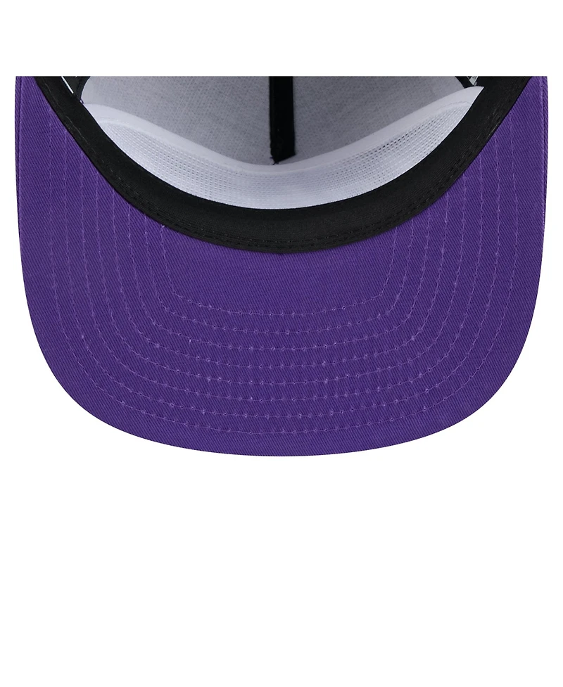 New Era Men's Purple Los Angeles Lakers Team Text Golfer Snapback Hat