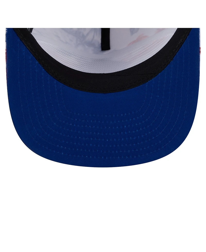 New Era Men's White Chicago Cubs Printed Island Golfer Snapback Hat