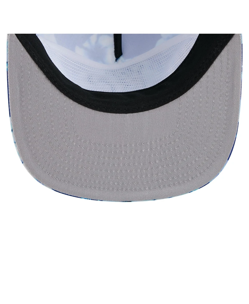 New Era Men's Royal Kansas City Royals Adventure Pattern Golfer Trucker Snapback Hat
