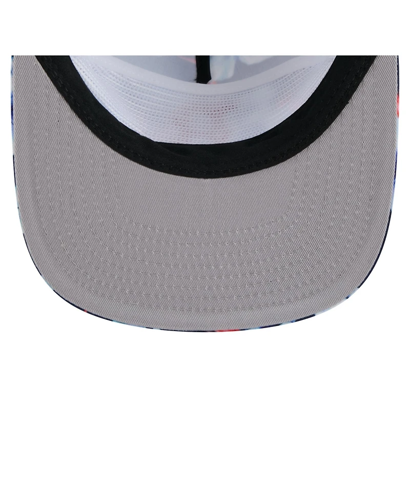 New Era Men's Navy Boston Red Sox Adventure Pattern Golfer Trucker Snapback Hat