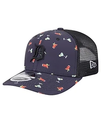 New Era Men's Black Detroit Tigers Adventure Drinks Pattern 9SEVENTY Stretch-Snap Hat