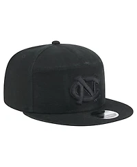 New Era Men's Black North Carolina Tar Heels Adventure Canvas Split Panel 9FIFTY Snapback Hat