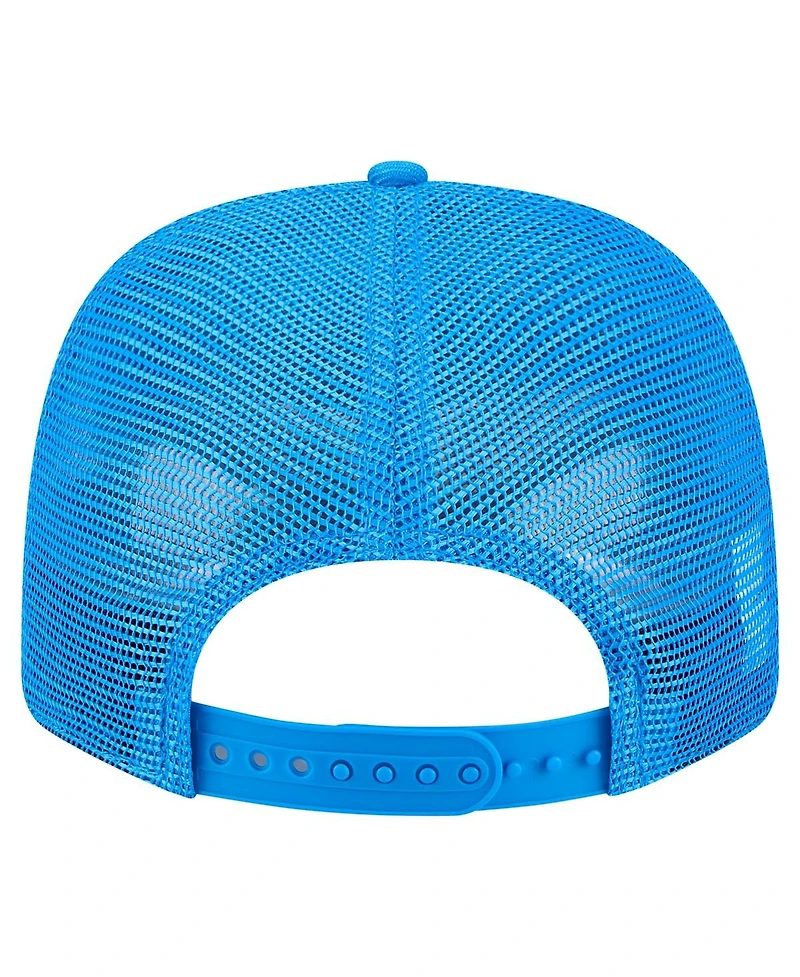 New Era Men's Blue Detroit Lions Main Trucker 9SEVENTY Stretch-Snap Hat