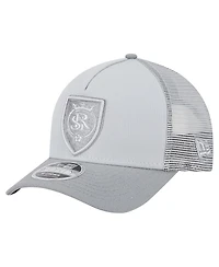 New Era Men's Gray Real Salt Lake Color Pack 9FORTY A-Frame Adjustable Trucker Hat