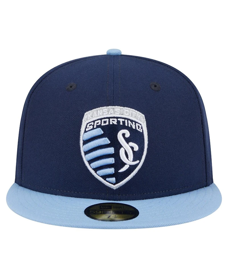 New Era Men's Navy Sporting Kansas City 2025 Kickoff 59FIFTY Fitted Hat