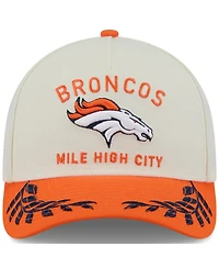 New Era Men's Cream/Orange Denver Broncos 2025 Nfl Draft 9FORTY A-Frame M-Crown Adjustable Hat