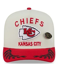 New Era Men's Cream/Red Kansas City Chiefs 2025 Nfl Draft A-Frame 59FIFTY Fitted Hat