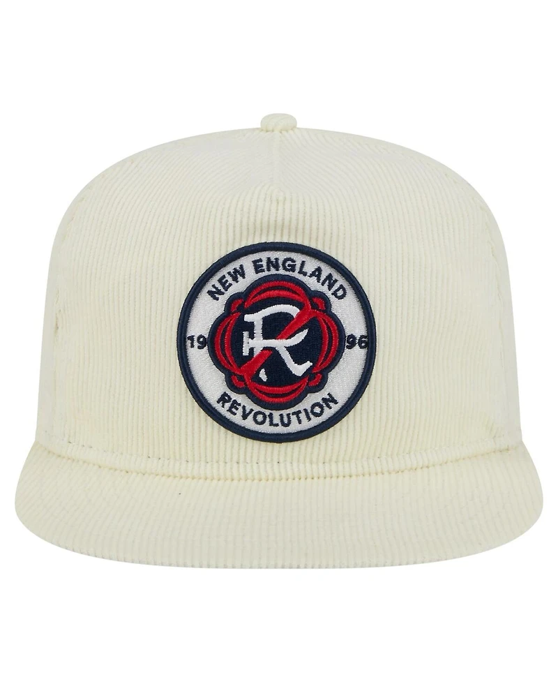 New Era Men's Cream New England Revolution 2025 Kickoff Snapback Golfer Hat