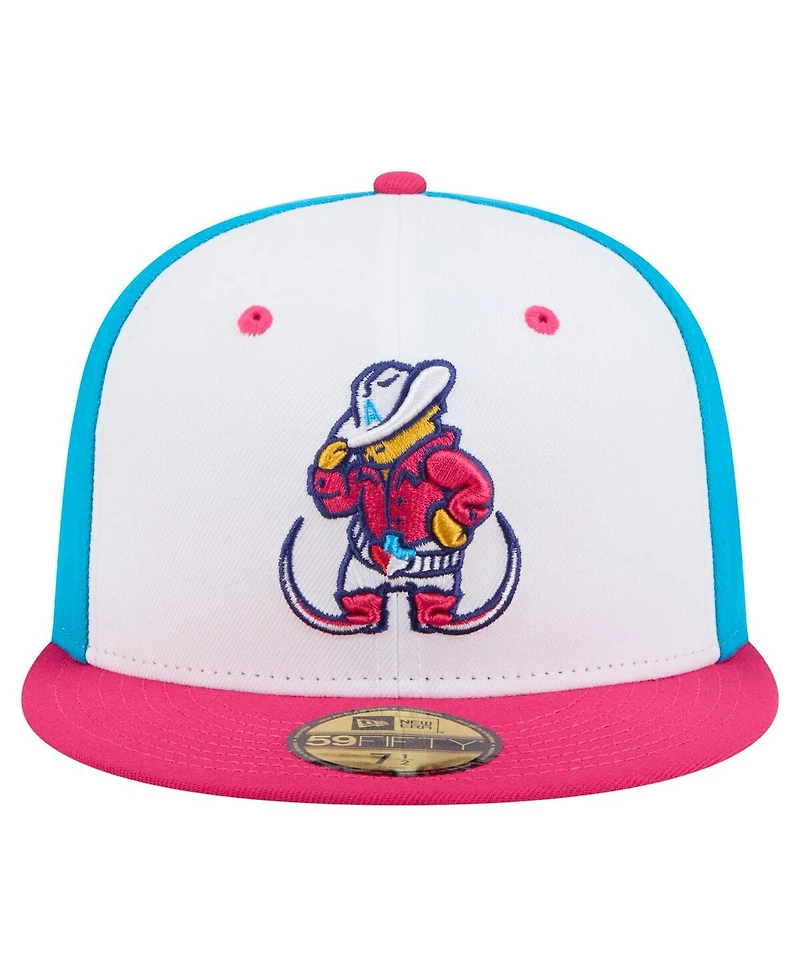 New Era Men's White Amarillo Sod Poodles Copa de la Diversion 59FIFTY Fitted Hat