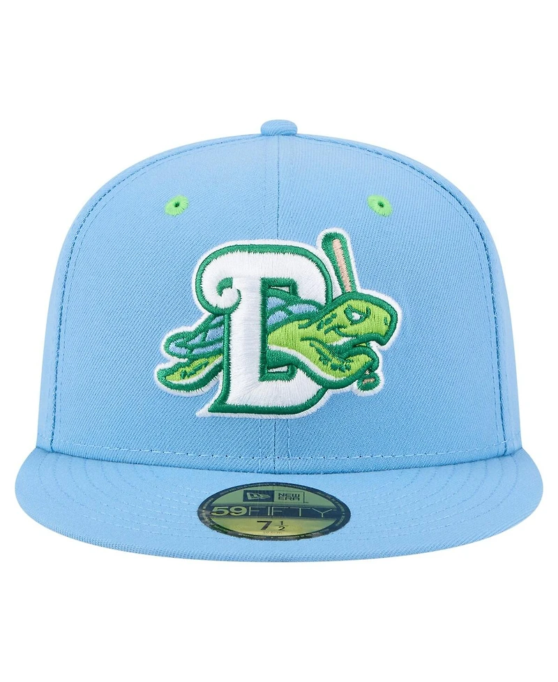 New Era Men's Light Blue Daytona Tortugas Authentic Collection 59FIFTY Fitted Hat