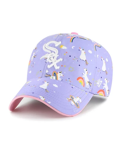 '47 Brand Big Girls Lavender Chicago White Sox Unicorn Clean Up Adjustable Hat