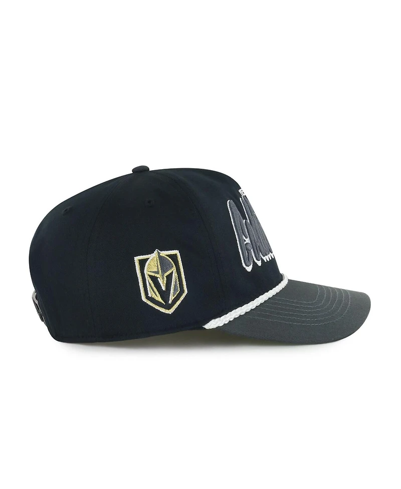 '47 Brand Men's Black/Charcoal Vegas Golden Knights Drop Shadow Rope Hitch Adjustable Hat