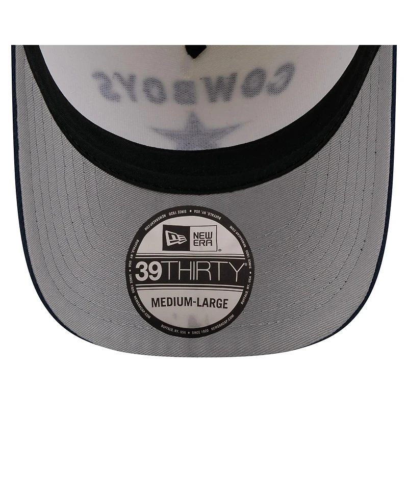 New Era Men's Cream/Navy Dallas Cowboys 2025 Nfl Draft 39THIRTY Flex Hat